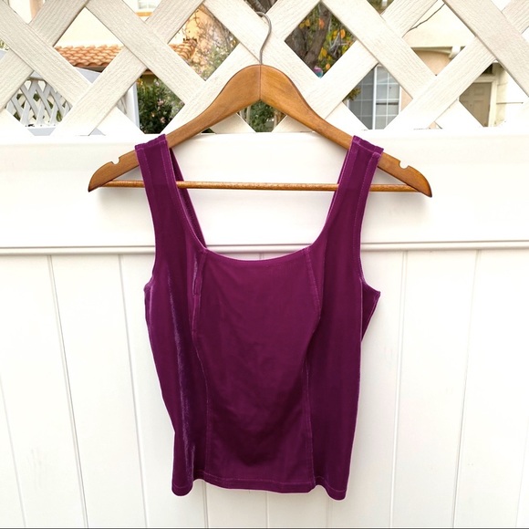 Vintage Tops - 🍄3 for$25 Vintage | Velvet Magenta Tank Top